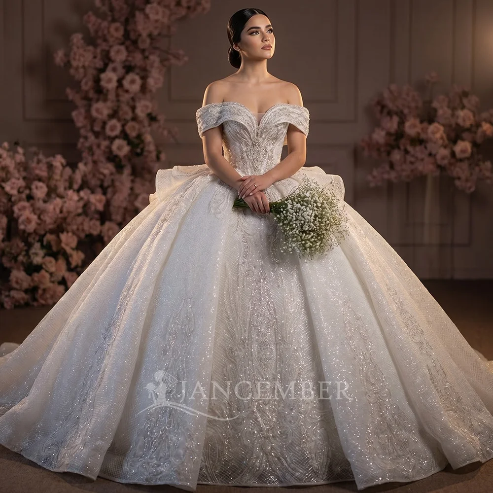 Customized Ball Gown Short Sleeves Wedding Dresses 2026 Party Evening Dresses Elegant Beaded Lace Bridal Gowns robe de mariée
Customized Ball Gown Short Sleeves Wedding Dresses 2026 Party Evening Dresses Elegant Beaded Lace Bridal Gowns robe de mariée