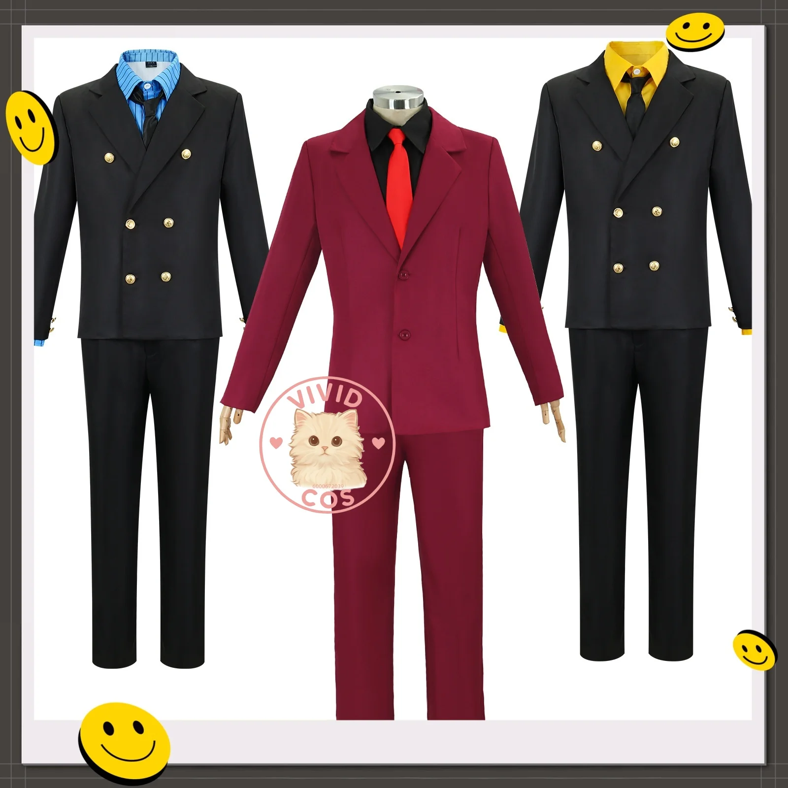 Portgas D. Ace Sanji's Red, Mustard Yellow Blue Suit Men's Cosplay Costume Straw Hat Shoes Props Role-playing As Anime Character
Portgas D. Ace Sanji's Red, Mustard Yellow Blue Suit Men's Cosplay Costume Straw Hat Shoes Props Role-playing As Anime Character