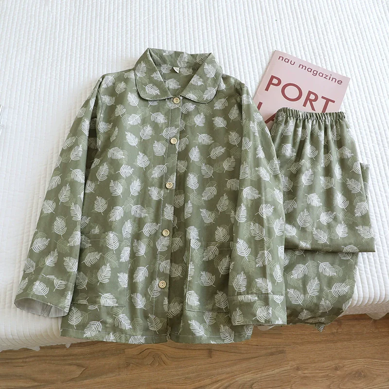 Autumn New Long Sleeve Sleepwear Women's Cotton Pyjama Pajamas For Women Trouser Sets Floral Night Wear For Ladies Pijama
Autumn New Long Sleeve Sleepwear Women's Cotton Pyjama Pajamas For Women Trouser Sets Floral Night Wear For Ladies Pijama