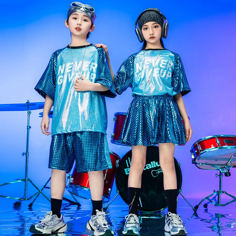 Boys Hip Hop Sequin T-shirt Shorts Girls Tee Street Dance Skirts Summer Clothes Sets Kids Jazz Outfits Child Costume Streetwear
Boys Hip Hop Sequin T-shirt Shorts Girls Tee Street Dance Skirts Summer Clothes Sets Kids Jazz Outfits Child Costume Streetwear