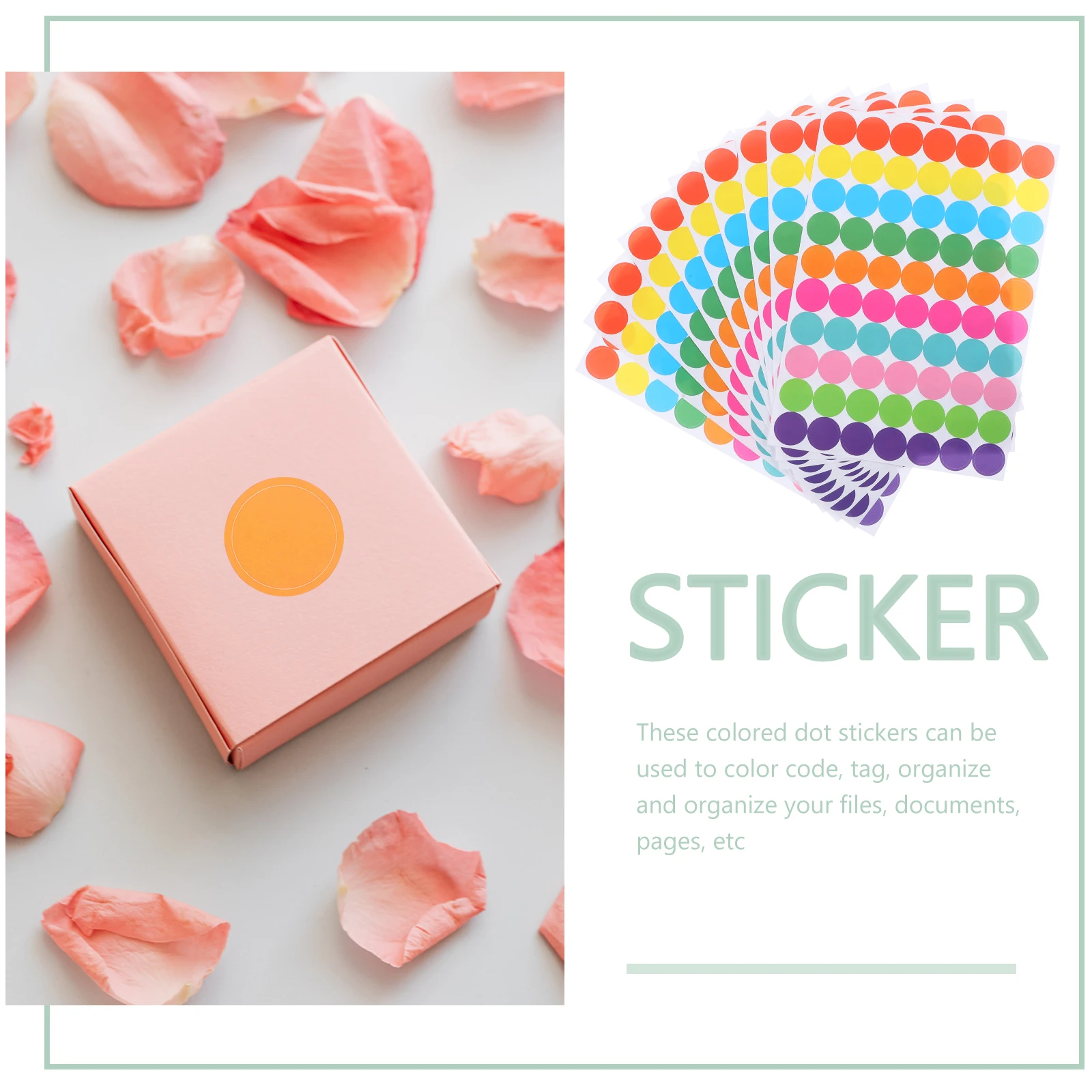 20 Sheets 19mm Colored Dot Stickers Round Labels Self Adhesive Paper Circle Tags for Home Office Craft Storage ganization
20 Sheets 19mm Colored Dot Stickers Round Labels Self Adhesive Paper Circle Tags for Home Office Craft Storage ganization