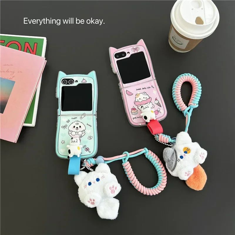 Cartoon Cat Ear Cat Dog Phone Case for Samsung Galaxy Z Flip 6 5 4 3 Protective Back Cover for ZFlip4 ZFlip5 ZFlip6 Case Shell
Cartoon Cat Ear Cat Dog Phone Case for Samsung Galaxy Z Flip 6 5 4 3 Protective Back Cover for ZFlip4 ZFlip5 ZFlip6 Case Shell