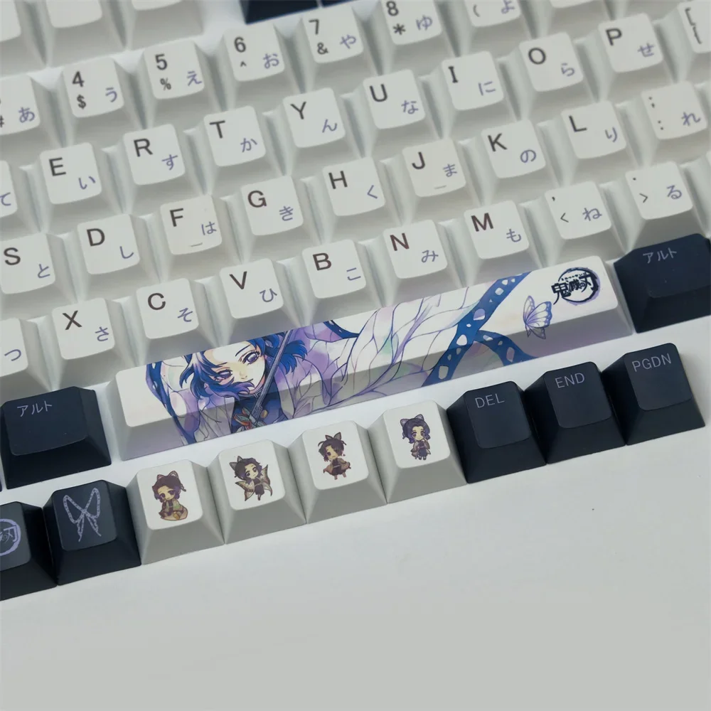 1 Set PBT Dye Sublimation Anime Keycaps Kochou Shinobu Theme Key Caps for Demon Slayer Cherry Profile Keycap
1 Set PBT Dye Sublimation Anime Keycaps Kochou Shinobu Theme Key Caps for Demon Slayer Cherry Profile Keycap