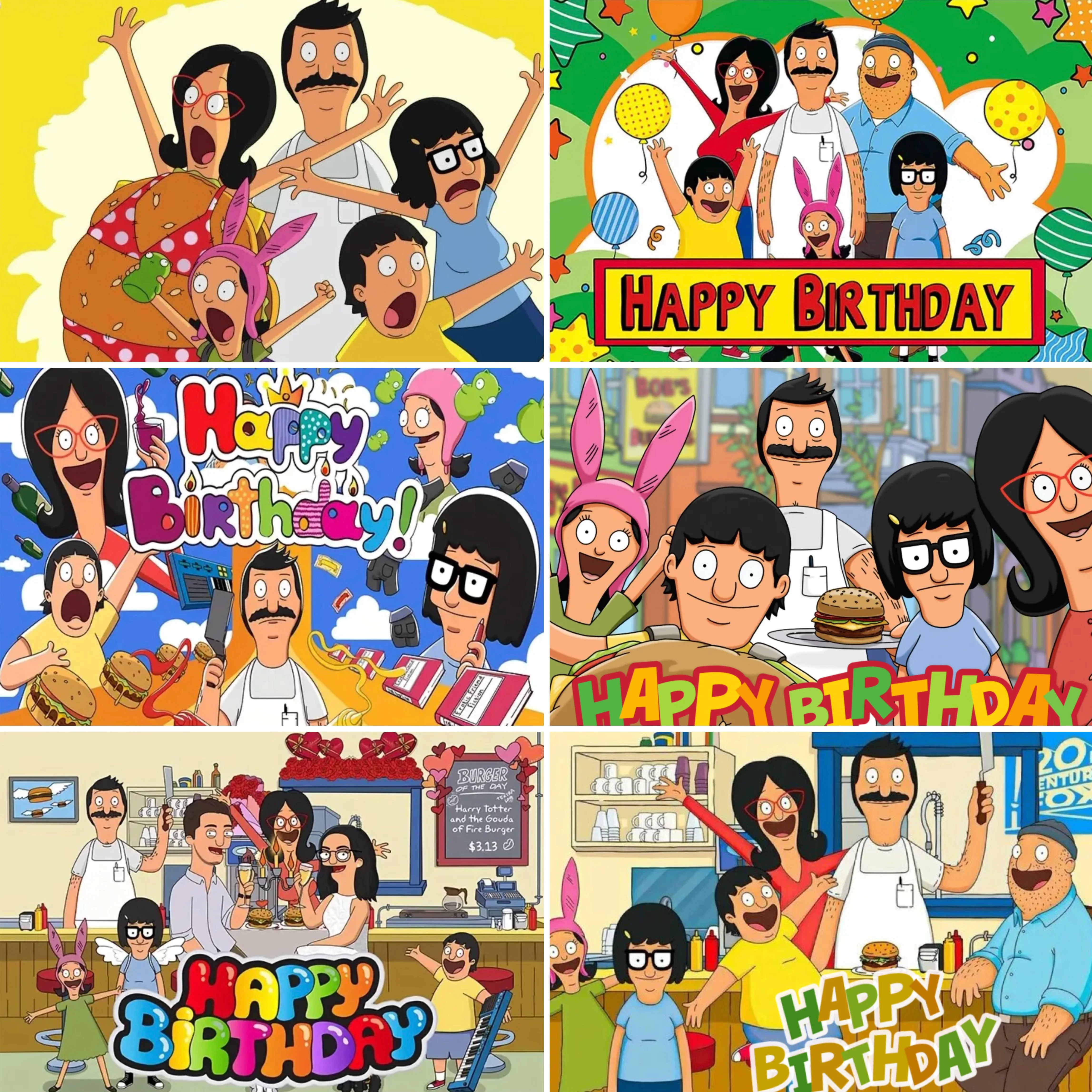 Anime Bob's Burgers Season Theme Birthday Party Backdrop Poster Happy Burger Shop Cake Table Room Decor Photo Backdrop Gift
Anime Bob's Burgers Season Theme Birthday Party Backdrop Poster Happy Burger Shop Cake Table Room Decor Photo Backdrop Gift
