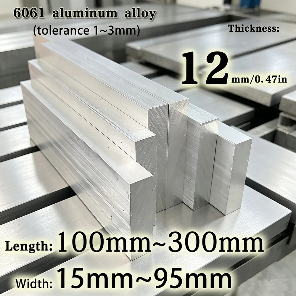6061High quality aluminum alloy sheet, thickness: 12mm, width: 15-95mm, length: 100-300mm, widely used for your selection
6061High quality aluminum alloy sheet, thickness: 12mm, width: 15-95mm, length: 100-300mm, widely used for your selection