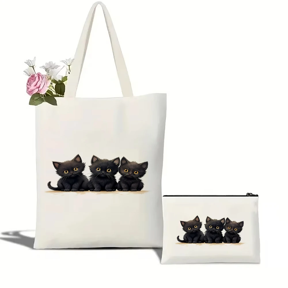 Cats Tote Bag Handbag Cosmetic Bag Canvas Casual Shoulder Bag Eco Capacity Travel Shopping Bag
Cats Tote Bag Handbag Cosmetic Bag Canvas Casual Shoulder Bag Eco Capacity Travel Shopping Bag