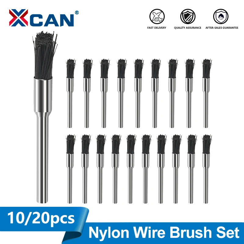XCAN 10/20 шт., набор проволочных колесных щеток, хвостовик 3,0 мм для вращающихся инструментов Dremel, аксессуары, нейлоновая щетка, абразивный инструмент для полировки
XCAN 10/20 шт., набор проволочных колесных щеток, хвостовик 3,0 мм для вращающихся инструментов Dremel, аксессуары, нейлоновая щетка, абразивный инструмент для полировки