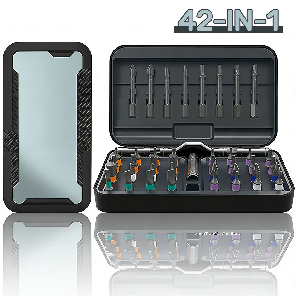 42 in 1 Magnetic Screwdriver Set with Ratcheting Handle and Storage Case for Computer Eyeglass Bicycles Watch DIY Tool
42 in 1 Magnetic Screwdriver Set with Ratcheting Handle and Storage Case for Computer Eyeglass Bicycles Watch DIY Tool