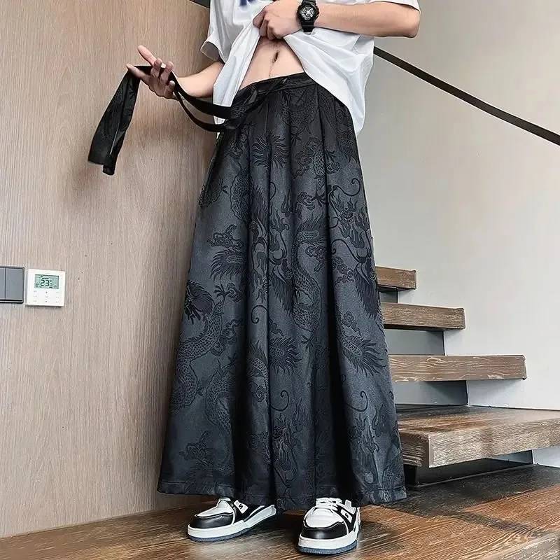 Chinese Style Jacquard Hanfu Unisex Design New Style Pants Loose Large Size Casual Wide-leg Pants Elastic Waist Women's Clothes
Chinese Style Jacquard Hanfu Unisex Design New Style Pants Loose Large Size Casual Wide-leg Pants Elastic Waist Women's Clothes