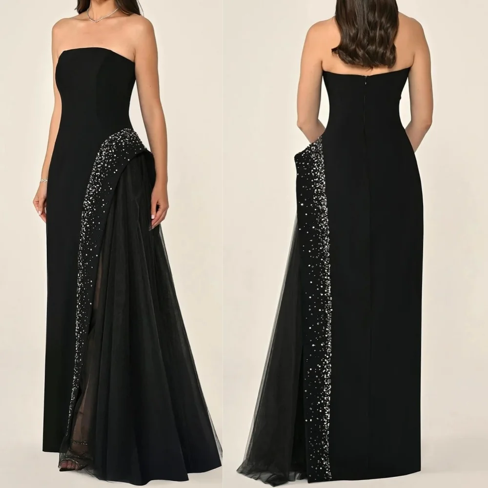 Customized Sizes Available Jersey Sequined Pleat A-line Strapless Long Dresses Bespoke Occasion Intricate
Customized Sizes Available Jersey Sequined Pleat A-line Strapless Long Dresses Bespoke Occasion Intricate
