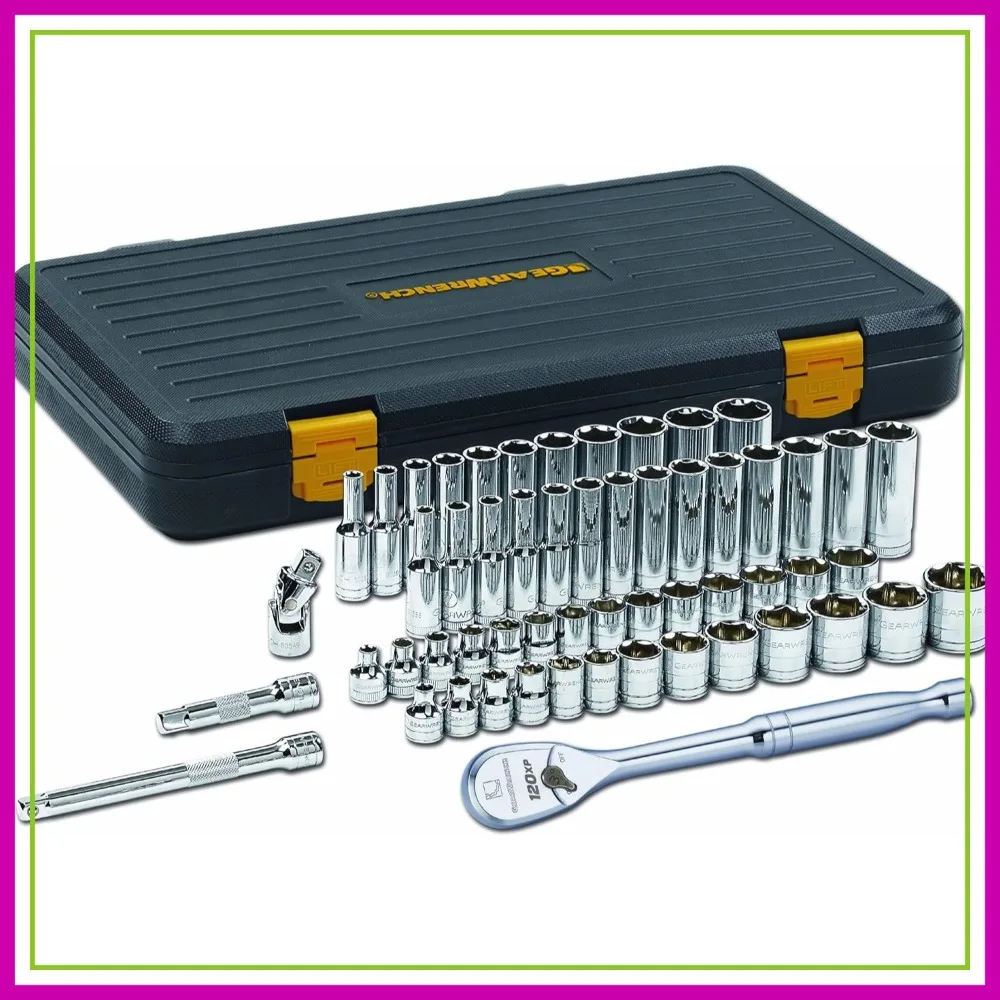 56 Pc. 3/8" Drive 6 Pt. 120XP Mechanics Tool Set, Standard & Deep, SAE/Metric - 80550P
56 Pc. 3/8" Drive 6 Pt. 120XP Mechanics Tool Set, Standard & Deep, SAE/Metric - 80550P