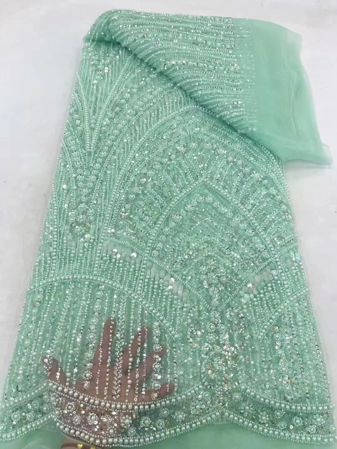 French Tulle Beads Lace Fabric African Lace Fabric 2025 High Quality Nigerian Embroidery Lace Fabric For Wedding Sewing
French Tulle Beads Lace Fabric African Lace Fabric 2025 High Quality Nigerian Embroidery Lace Fabric For Wedding Sewing