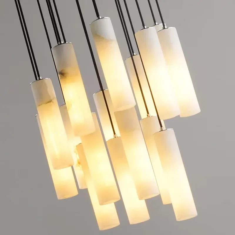 Modern Luxury Cylindrical Marble LED Pendant Light Suitable for Living Room Bedroom Staircase Office Light Hanging Glossy Lamp
Modern Luxury Cylindrical Marble LED Pendant Light Suitable for Living Room Bedroom Staircase Office Light Hanging Glossy Lamp