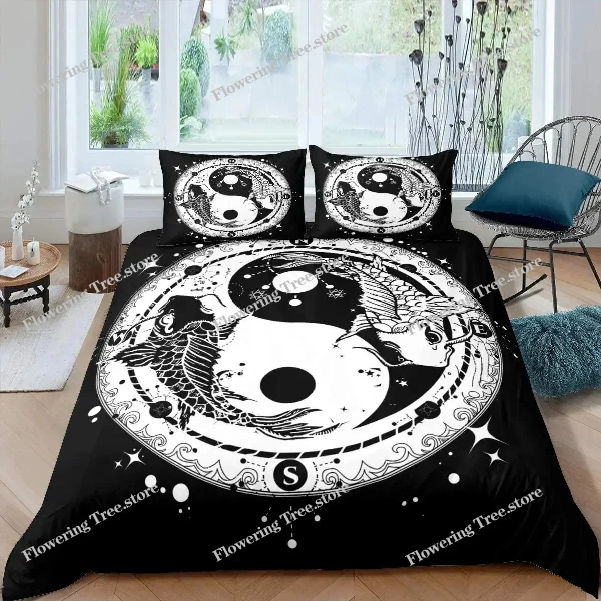 Black And White Duvet Cover Set Bohemian Mandala Bedding Set For Kids Child Yin And Yang Polyester Comforter Cover King Size
Black And White Duvet Cover Set Bohemian Mandala Bedding Set For Kids Child Yin And Yang Polyester Comforter Cover King Size