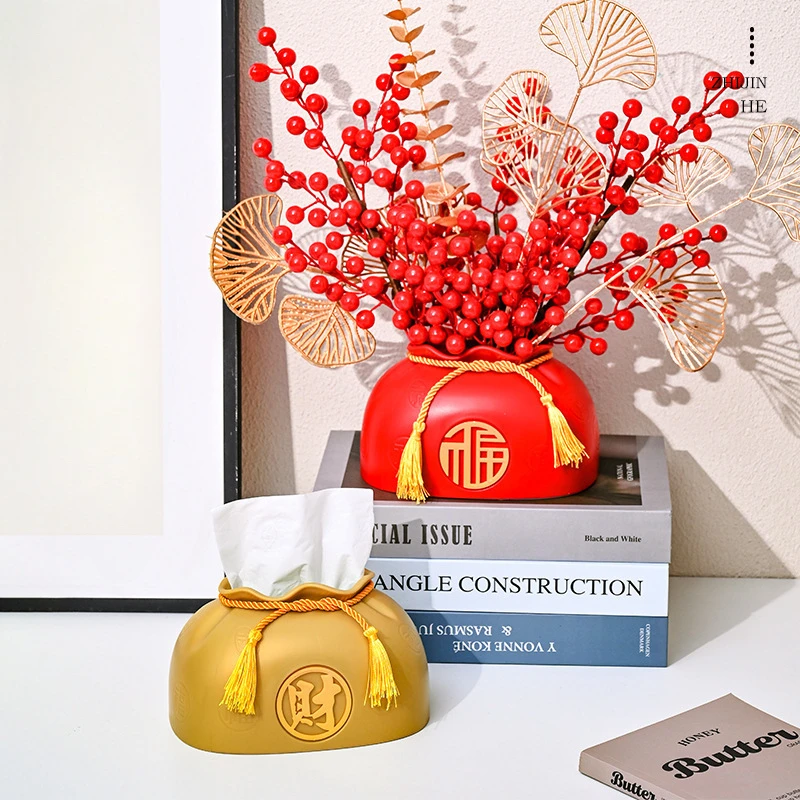Chinese Style Lucky Bag Tissue Boxes, Paper Towel Box,Living Room Coffee Table,Luxury Style Paper Box, Desktop Home Decoration
Chinese Style Lucky Bag Tissue Boxes, Paper Towel Box,Living Room Coffee Table,Luxury Style Paper Box, Desktop Home Decoration