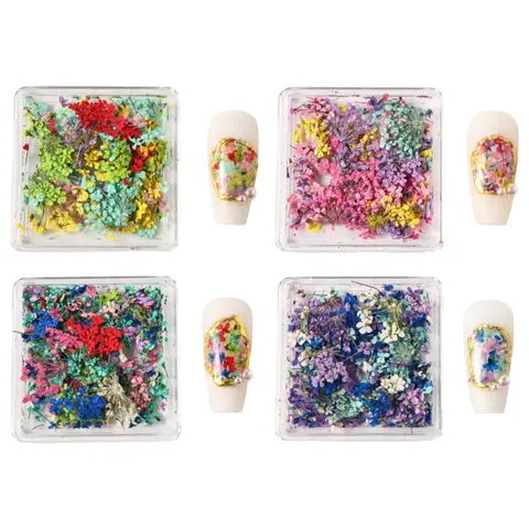 Dried Flower Nails Art Japanese Nails Art Decoration for Acrylic Nails Manicure Accessories
