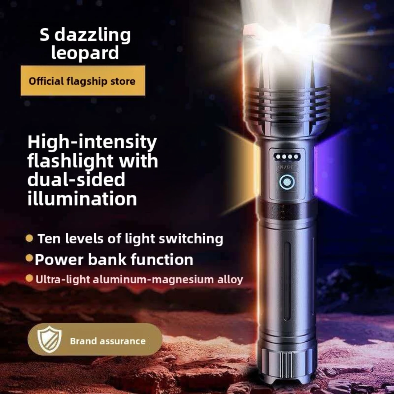 High Strong Power Led Flashlights 300000LM Tactical Torch with Display Light USB Charging Camping Fishing Defensa Zoom LanternHi
High Strong Power Led Flashlights 300000LM Tactical Torch with Display Light USB Charging Camping Fishing Defensa Zoom LanternHi