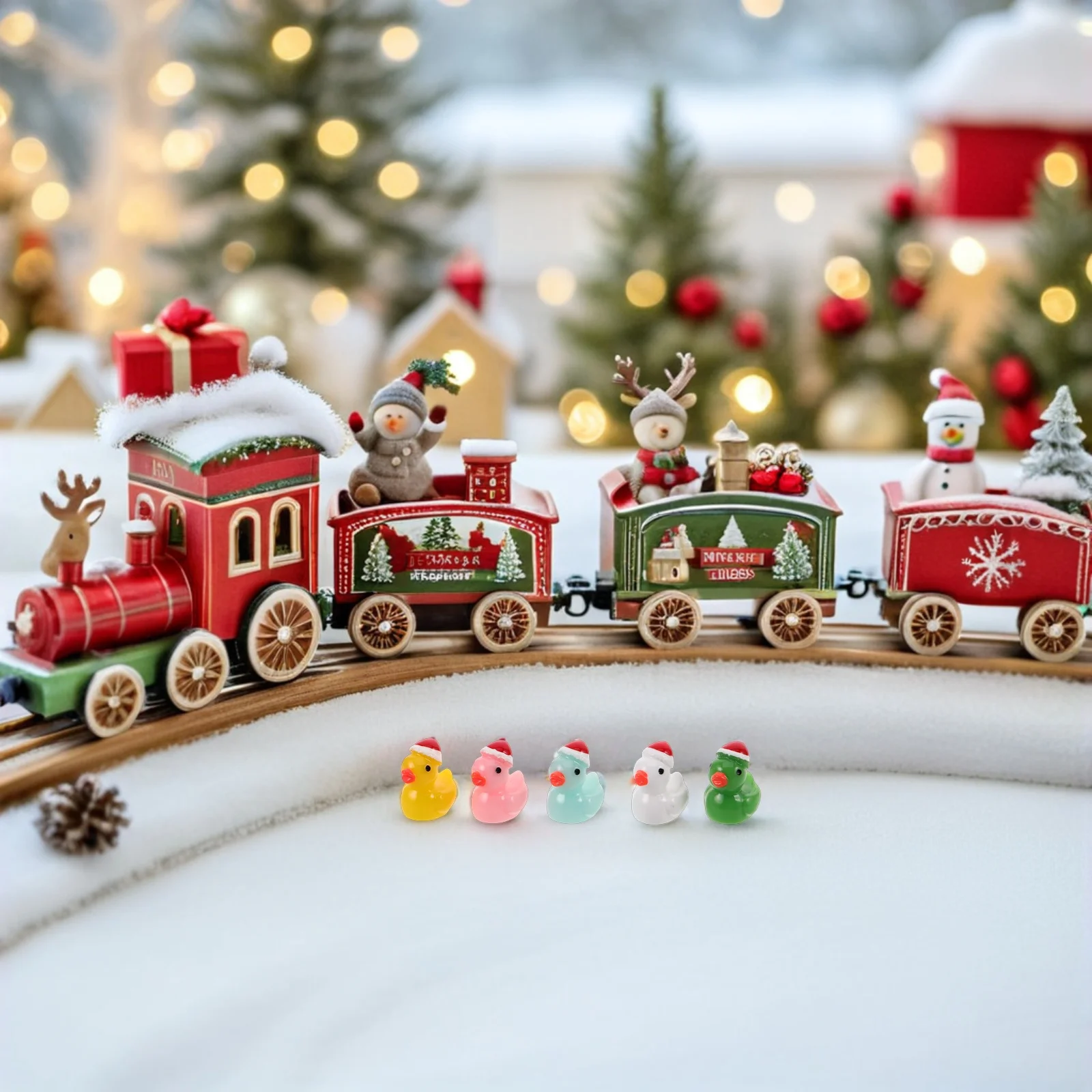 50Pcs Christmas Hat Mini Resin Ducks Ornaments Small Tiny Animal Figures for Micro Landscape Garden Decoration Xmas Resin Ducks 
50Pcs Christmas Hat Mini Resin Ducks Ornaments Small Tiny Animal Figures for Micro Landscape Garden Decoration Xmas Resin Ducks