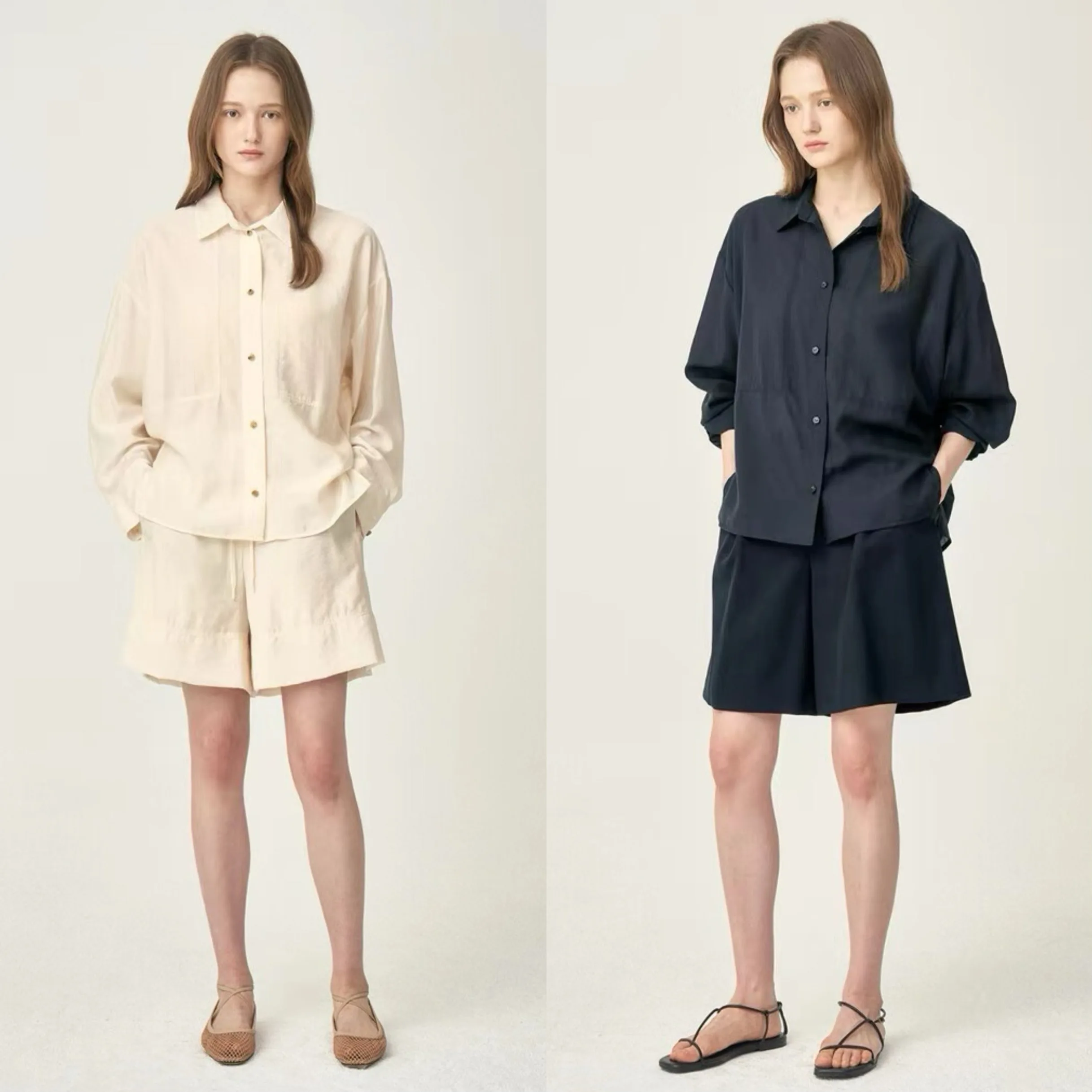 Slimming Effect Lemon Cheese Casual Faion irt + orts Set Loose Fit Collar Comfortable Breathable Cotton Long Sve
Slimming Effect Lemon Cheese Casual Faion irt + orts Set Loose Fit Collar Comfortable Breathable Cotton Long Sve