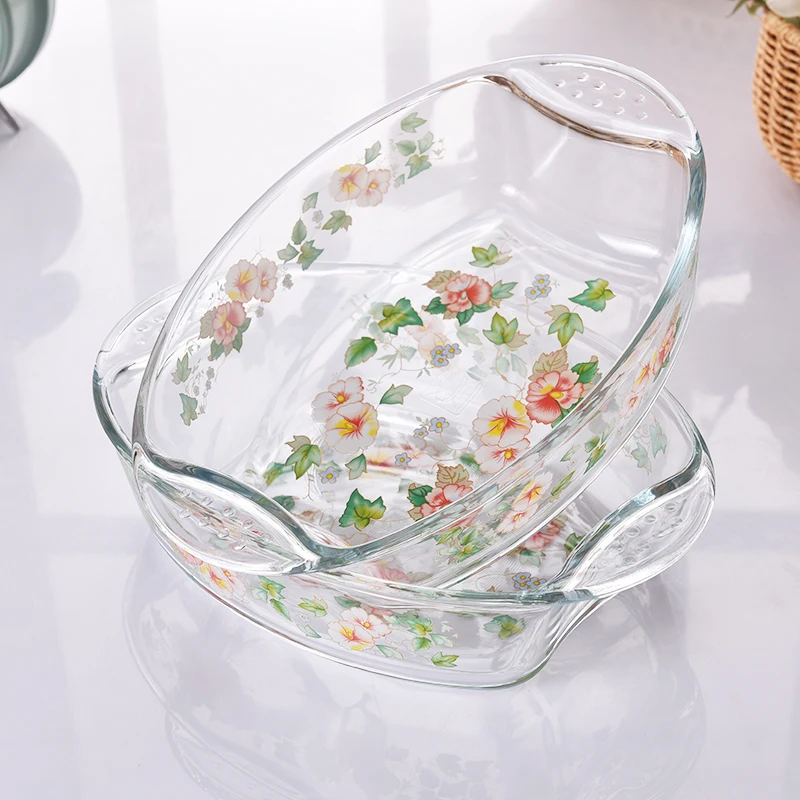 High Borosilie Glass Baking Tray for Home Use Cheese Rice Sted Cooking Salad Mixing Bowl Large Size Elliptical Plate
High Borosilie Glass Baking Tray for Home Use Cheese Rice Sted Cooking Salad Mixing Bowl Large Size Elliptical Plate