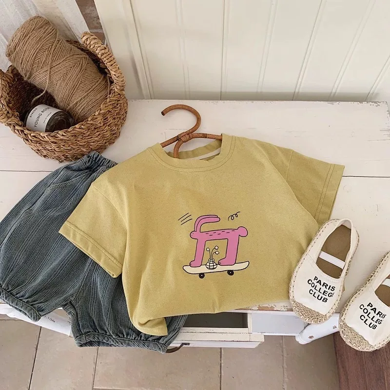 2025 Summer New Children Short Sleeve T Shirts Cotton Breathable Boys Girls Cartoon Print Casual Tee Baby Tops Kids Clothes
2025 Summer New Children Short Sleeve T Shirts Cotton Breathable Boys Girls Cartoon Print Casual Tee Baby Tops Kids Clothes