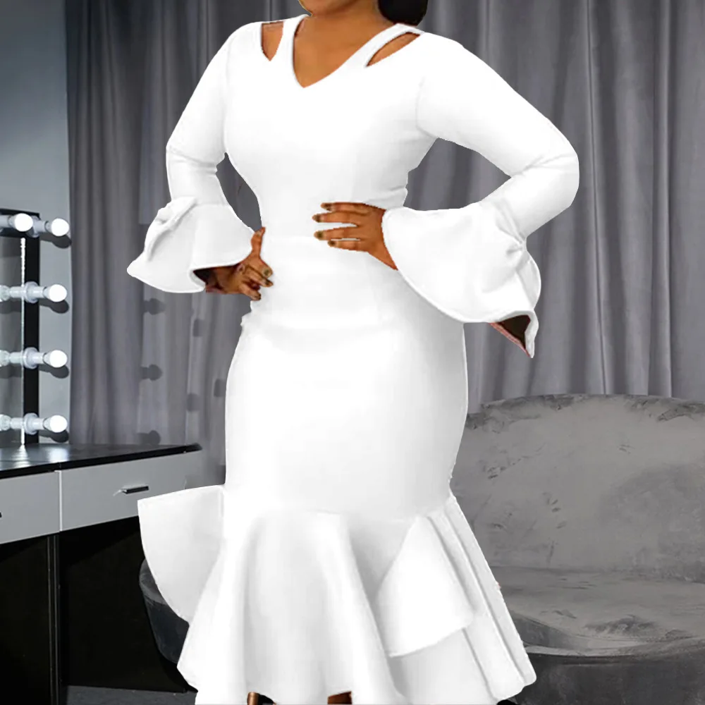 Women White Long Dress Sexy V Neck Ankle Length New Year Eve Bodycon Party Night Dinner Date Robe Winter New Dresses Big Size
Women White Long Dress Sexy V Neck Ankle Length New Year Eve Bodycon Party Night Dinner Date Robe Winter New Dresses Big Size