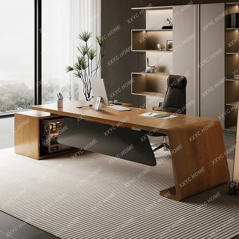 L Solid wood office boss table with tea table integrated reception business large board table
L Solid wood office boss table with tea table integrated reception business large board table