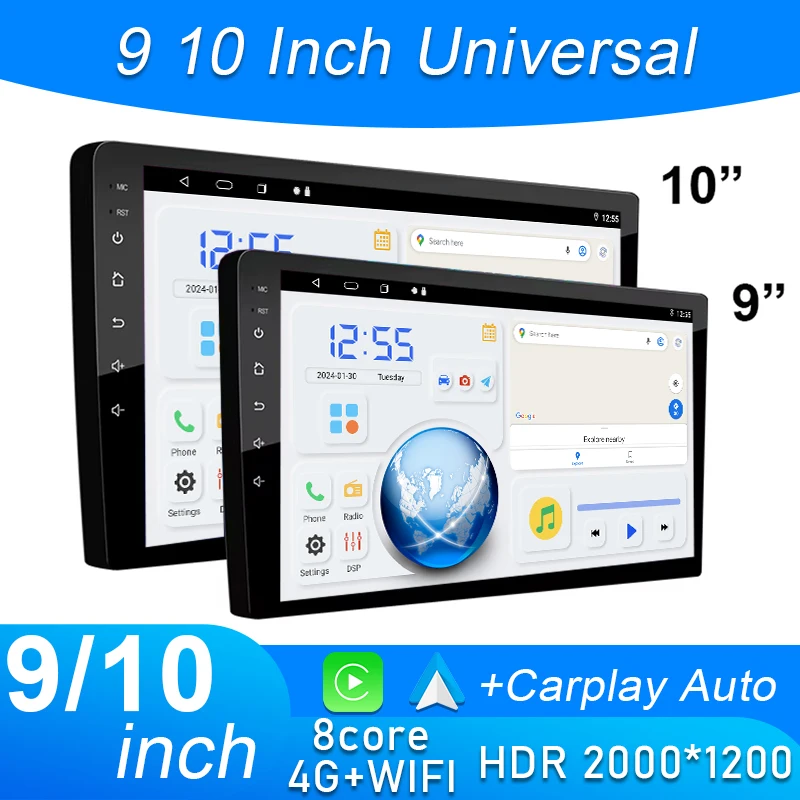 Universal 9/10 inch Android 15 CarPlay car radio Android Auto GPS multimedia player 2 DIN Car stereo WiFi player QLED Screen BT
Universal 9/10 inch Android 15 CarPlay car radio Android Auto GPS multimedia player 2 DIN Car stereo WiFi player QLED Screen BT