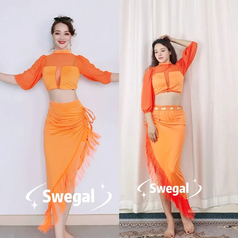 Customized SWEGAL Belly Dance Costumes Practice Dress Tassel Skirt Latin Fusion Style Lantern Sleeve Sexy Splicing
Customized SWEGAL Belly Dance Costumes Practice Dress Tassel Skirt Latin Fusion Style Lantern Sleeve Sexy Splicing