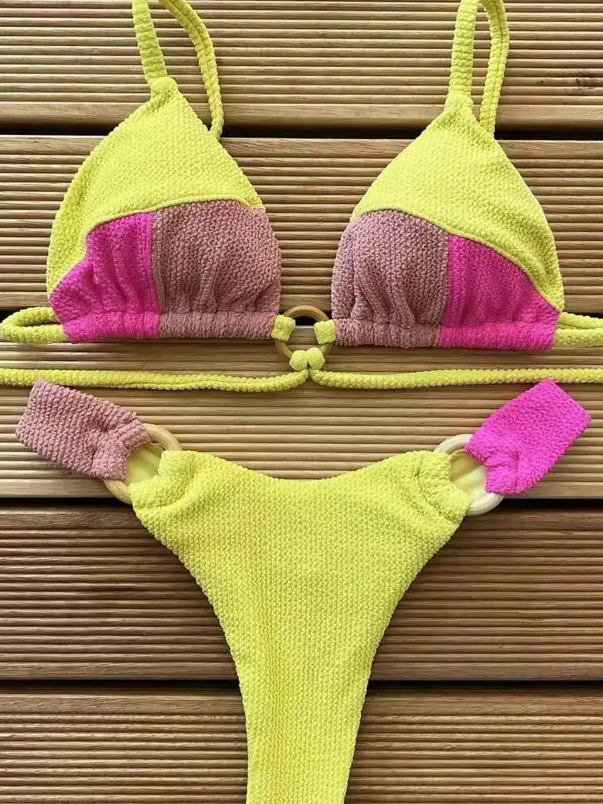 Wrinkled Crinkled Splicing Brazilian Bikini Women Swimwear Female Swimsuit Two-pieces Bikini set Bather Bathing Suit Swim
Wrinkled Crinkled Splicing Brazilian Bikini Women Swimwear Female Swimsuit Two-pieces Bikini set Bather Bathing Suit Swim