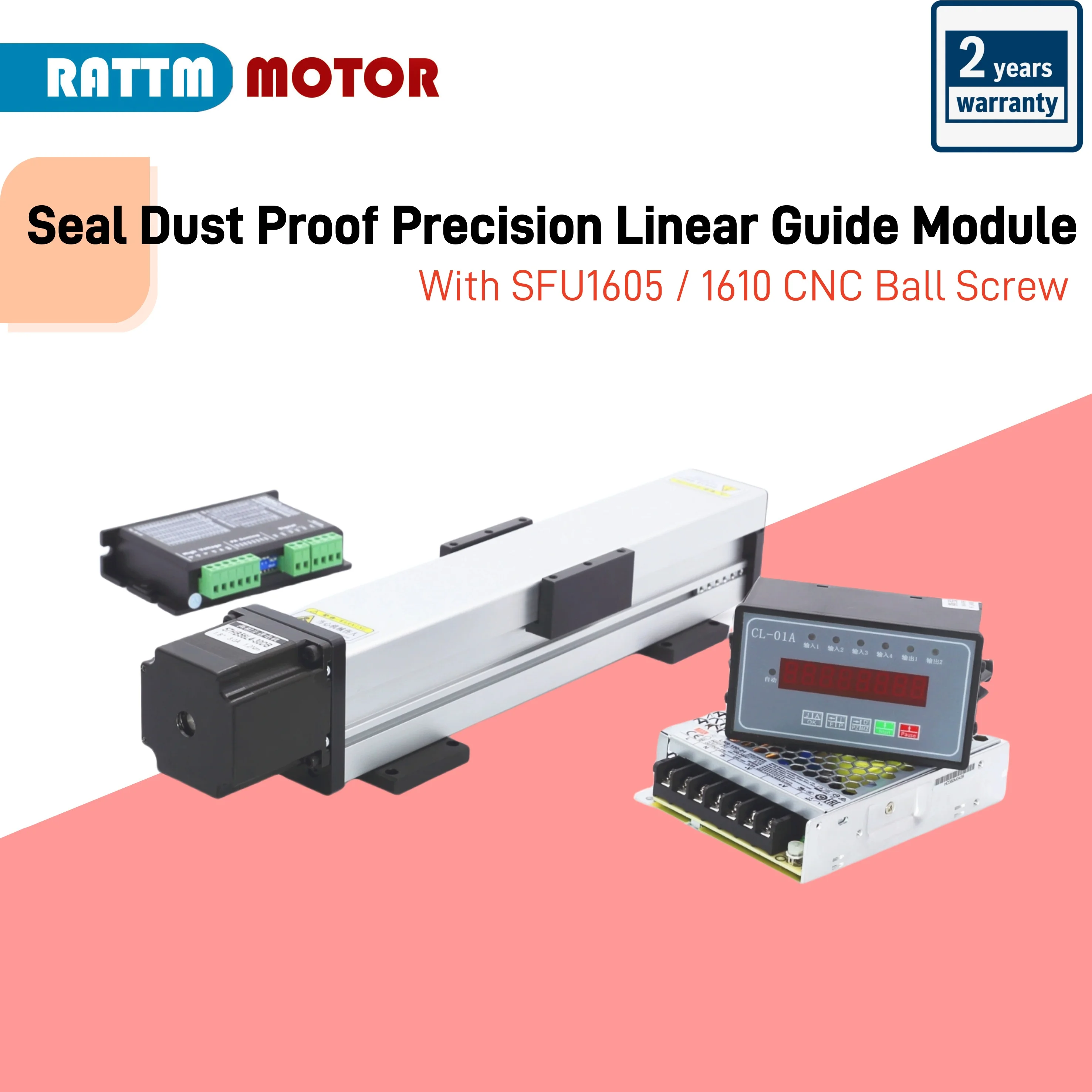 SFU1605 1610 Seal Dust Proof Precision CNC Ball Screw Linear Guide Module Position Counter Sliding Table Rail Panel Motion Stage
SFU1605 1610 Seal Dust Proof Precision CNC Ball Screw Linear Guide Module Position Counter Sliding Table Rail Panel Motion Stage