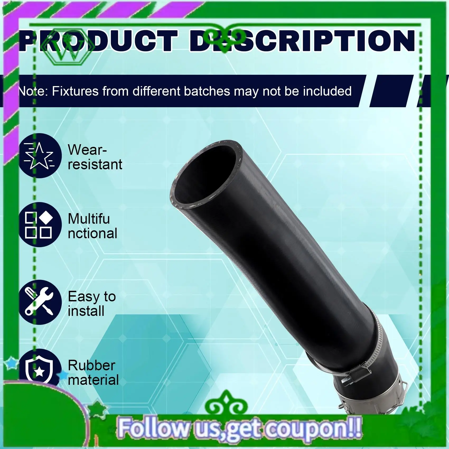 AC34-Car Inter Cooler Outlet Air Hose For Ford Danger Generation 1998-2006 4X4 Pickup JB3G-6C646-AC JB3G6C646AC
AC34-Car Inter Cooler Outlet Air Hose For Ford Danger Generation 1998-2006 4X4 Pickup JB3G-6C646-AC JB3G6C646AC