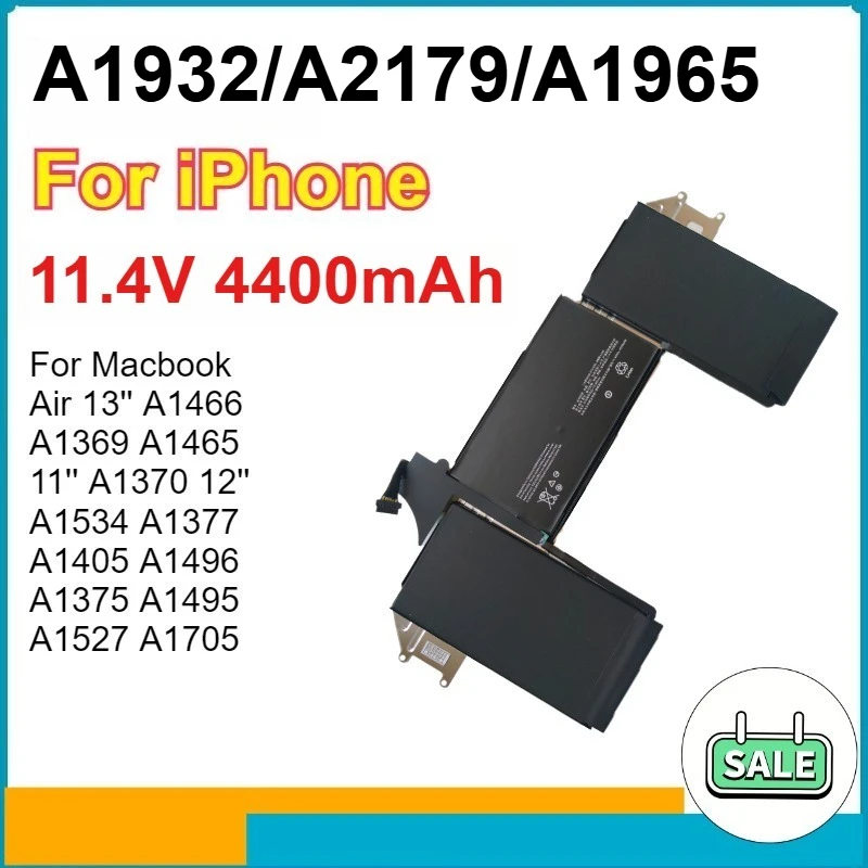 A1965 4400mAh Laptop Battery for Macbook Air13" A1965 A1932 A2179 2018 2019 Computer Accessories Computer Replacement Battery
A1965 4400mAh Laptop Battery for Macbook Air13" A1965 A1932 A2179 2018 2019 Computer Accessories Computer Replacement Battery