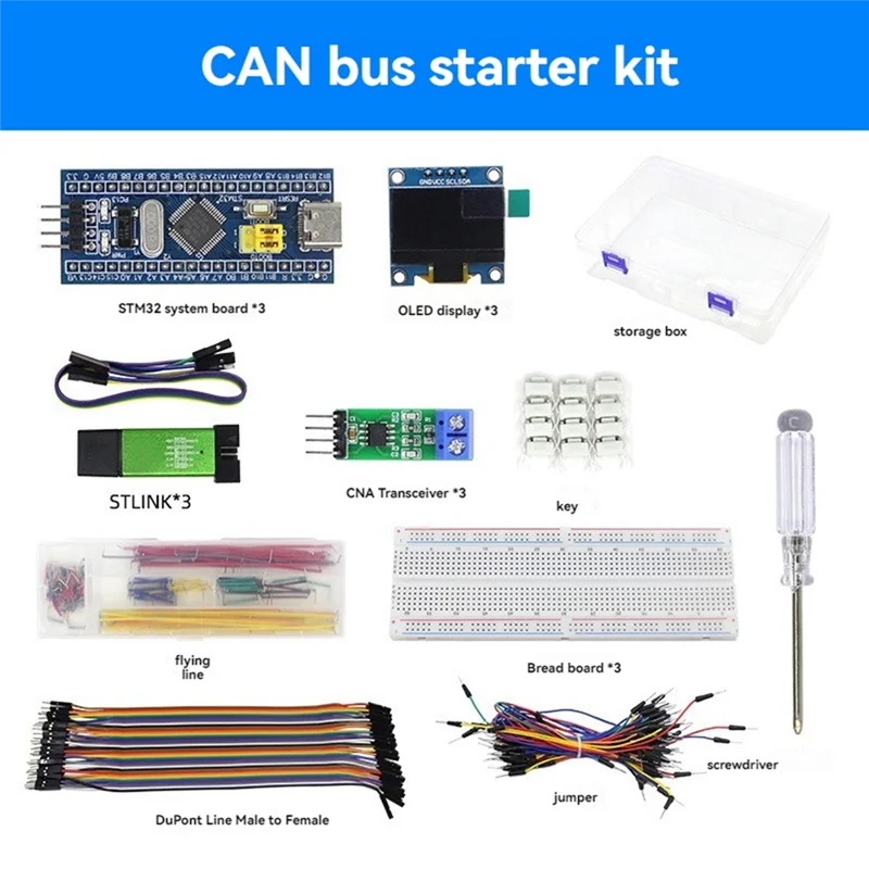 A19E-STM32 Макетная плата Стартовый комплект CAN-шины STM32F103C8T6 Комплект обучающей платы MCU
A19E-STM32 Макетная плата Стартовый комплект CAN-шины STM32F103C8T6 Комплект обучающей платы MCU