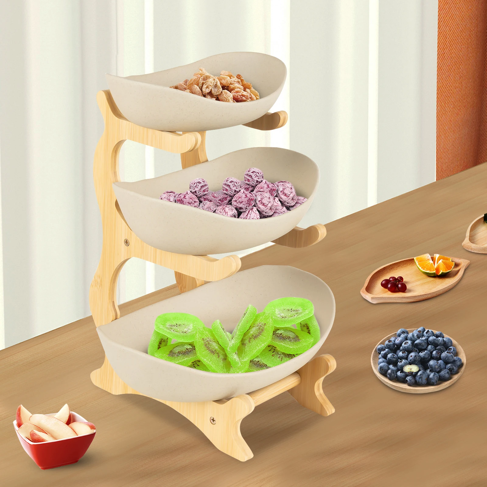 Oval Bamboo Ceramic 3-Tier Fruit Bowl Suitable for Vacations, Exhibitions, Gatherings, Birthdays, Weddings, Kitchens, Parties
Oval Bamboo Ceramic 3-Tier Fruit Bowl Suitable for Vacations, Exhibitions, Gatherings, Birthdays, Weddings, Kitchens, Parties