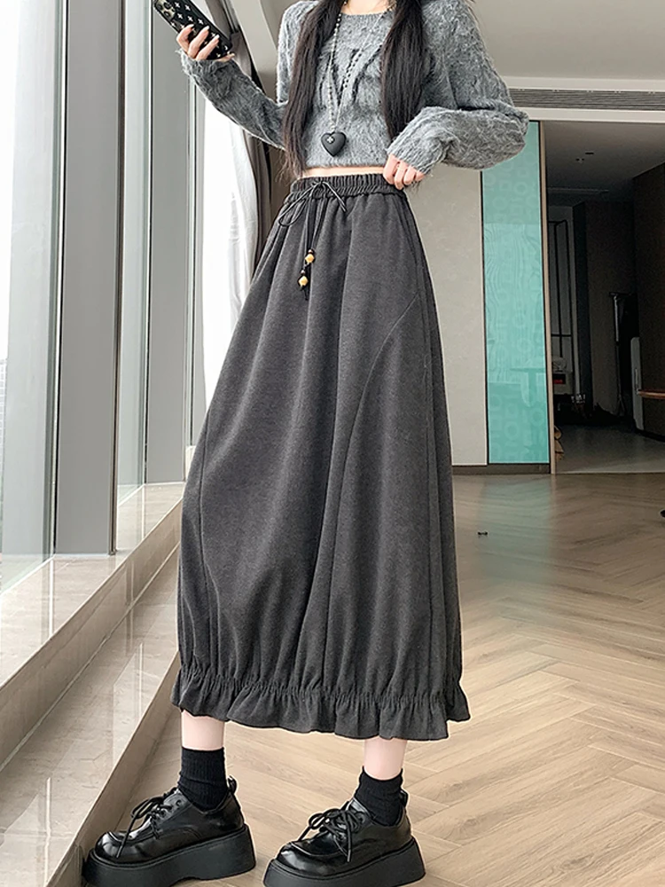 Осенне-зимняя новая толстая шерстяная юбка с цветочным бутоном, женская утягивающая прямая юбка с грибовидным краем, полудлина
Осенне-зимняя новая толстая шерстяная юбка с цветочным бутоном, женская утягивающая прямая юбка с грибовидным краем, полудлина