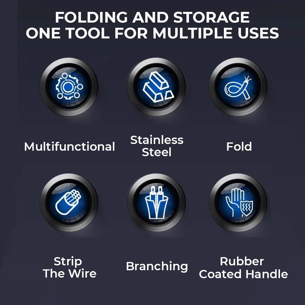 Складной инструмент для зачистки проводов, дизайн шкива, многофункциональный электрик, разделитель проводов, плоскогубцы для намотки проводов, обжимные клещи, ручной инструмент
Складной инструмент для зачистки проводов, дизайн шкива, многофункциональный электрик, разделитель проводов, плоскогубцы для намотки проводов, обжимные клещи, ручной инструмент