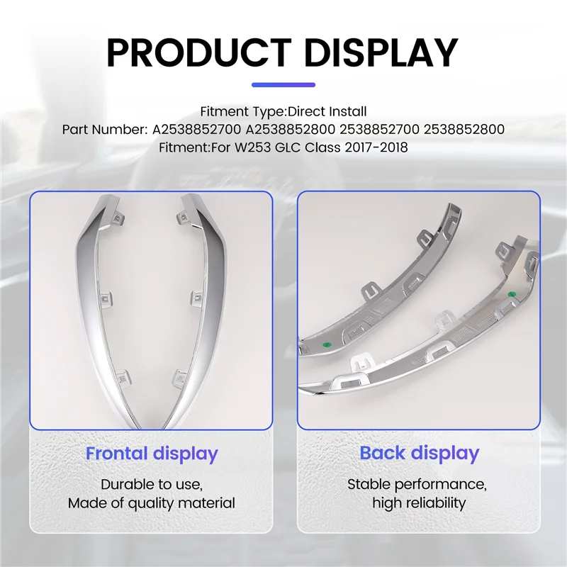 Front Bumper Molding Trim For Mercedes Benz W253 GLC Class 2017-2018 A2538852700 A2538852800
Front Bumper Molding Trim For Mercedes Benz W253 GLC Class 2017-2018 A2538852700 A2538852800