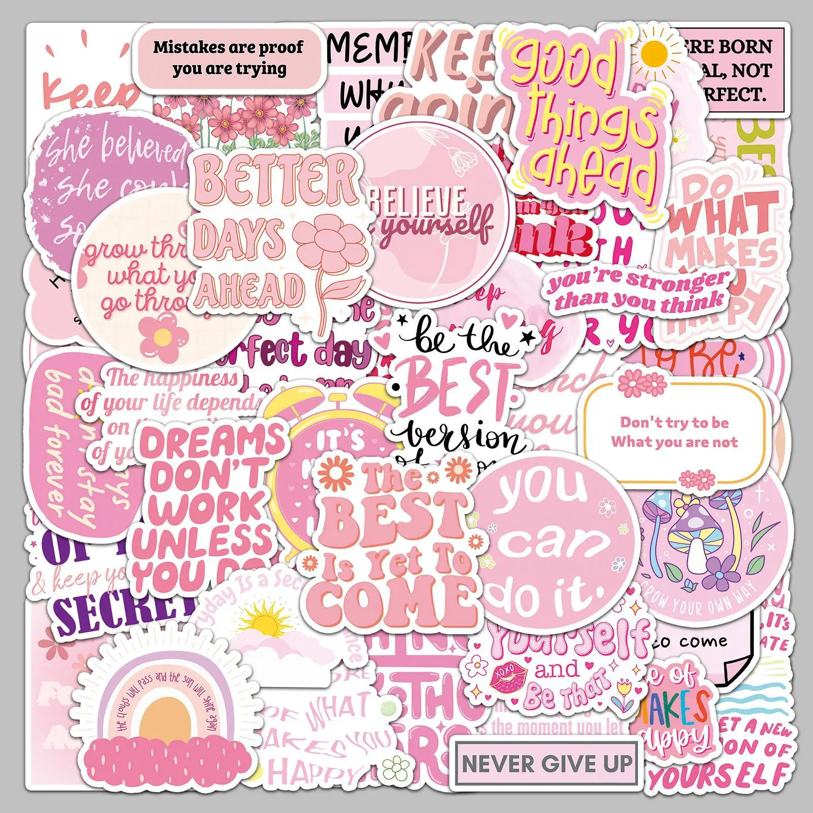 50Pcs Pink Inspirational English Series Stickers Suitcase Phone Case Water Bottle Waterproof Decoration Diy Sticker Packs
50Pcs Pink Inspirational English Series Stickers Suitcase Phone Case Water Bottle Waterproof Decoration Diy Sticker Packs