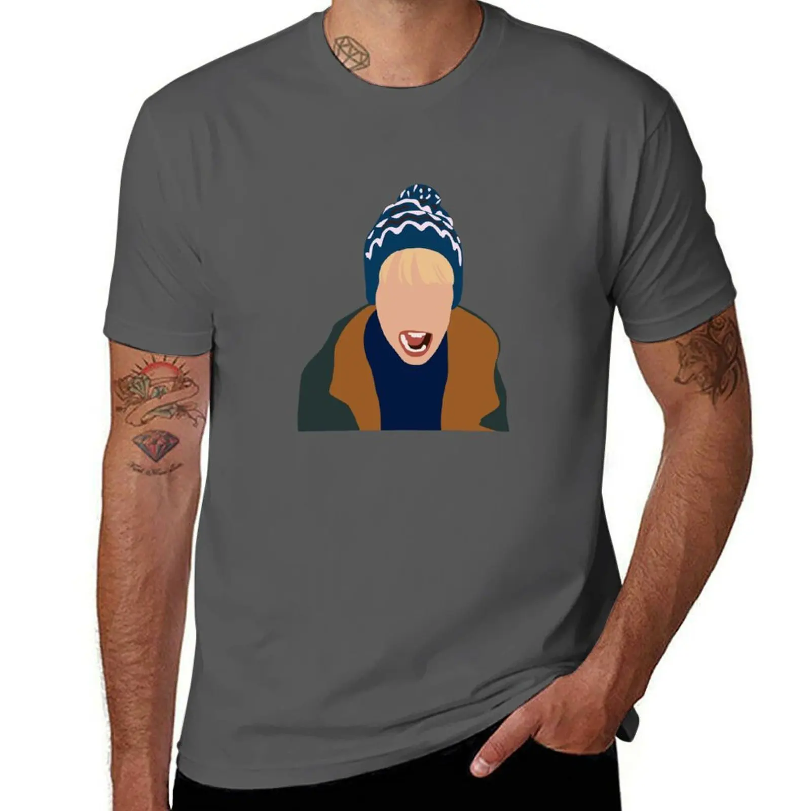 Home Alone - Kevin McCallister T-Shirt Daily Wear Plain Short Sleeve Shirt
Home Alone - Kevin McCallister T-Shirt Daily Wear Plain Short Sleeve Shirt
