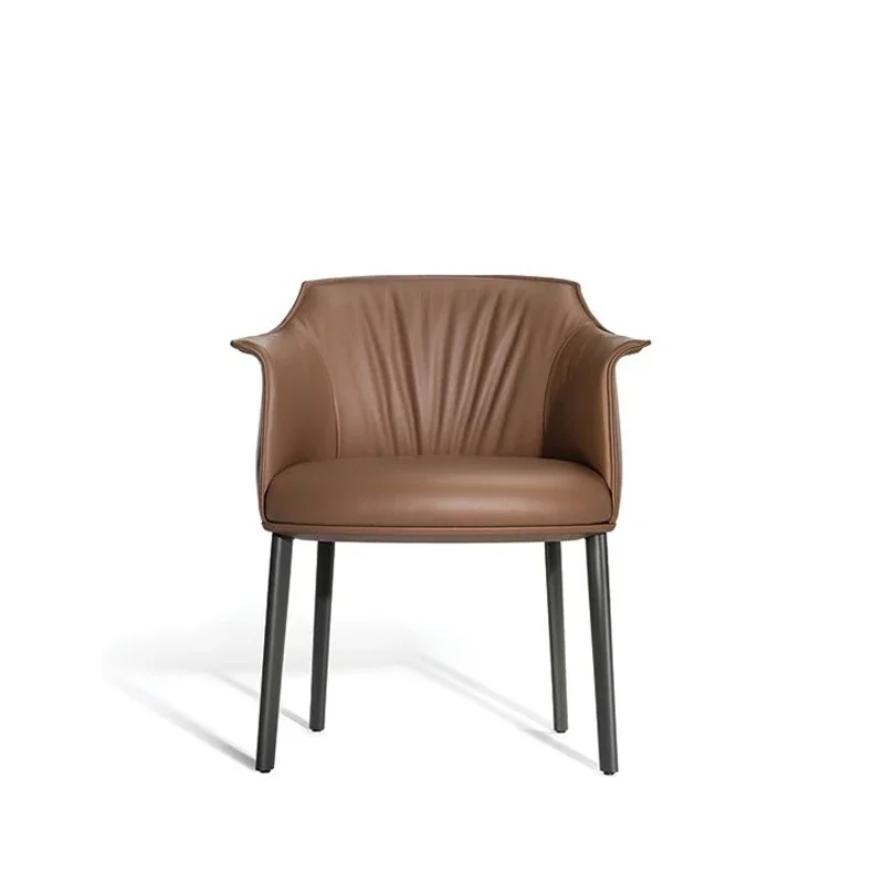 #L Leather Armrest Single Chair Designer Soft Backrest Book Chair Italian Minimalist Dining Chair Household Makeup Stool Q
#L Leather Armrest Single Chair Designer Soft Backrest Book Chair Italian Minimalist Dining Chair Household Makeup Stool Q