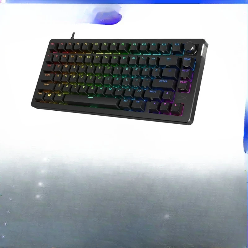 Wired gaming keyboard, hot-swappable 75% mechanical keyboard
Wired gaming keyboard, hot-swappable 75% mechanical keyboard