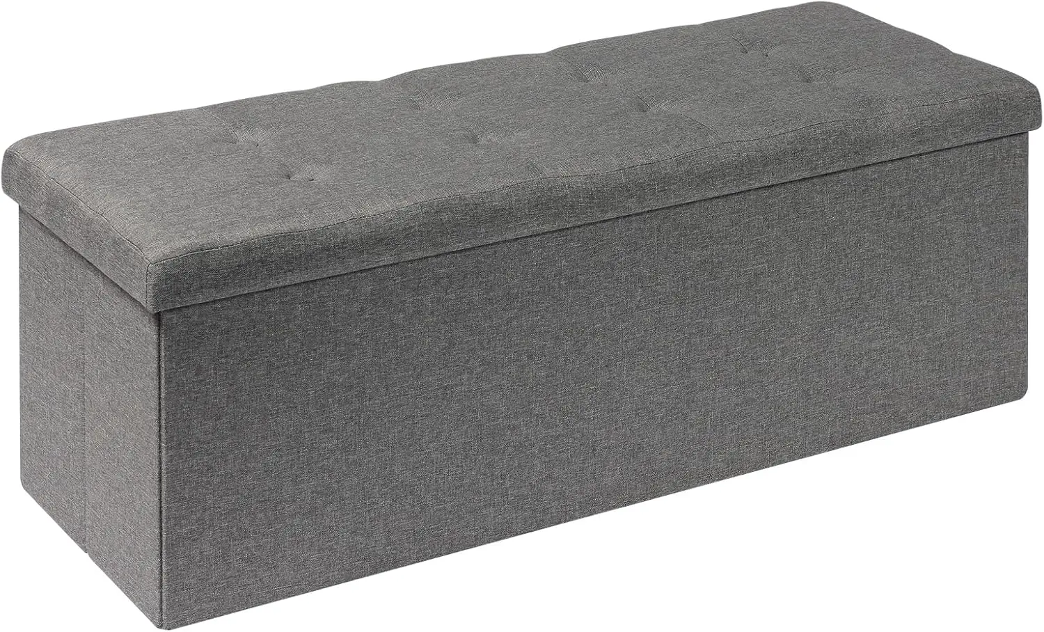Folding Storage Ottoman Bench, Grey Linen Long Ottoman Chest Foot Rest Stool With Padded Seat, Toy Chest With Tray, Bedroom
Folding Storage Ottoman Bench, Grey Linen Long Ottoman Chest Foot Rest Stool With Padded Seat, Toy Chest With Tray, Bedroom