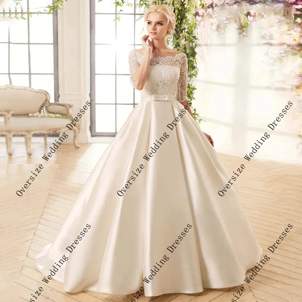 Vintage Oversize Wedding Dresses with Satin Ivory Satin Court Train Plus Size Bridal Gowns for Women Vestido De New Summer
Vintage Oversize Wedding Dresses with Satin Ivory Satin Court Train Plus Size Bridal Gowns for Women Vestido De New Summer