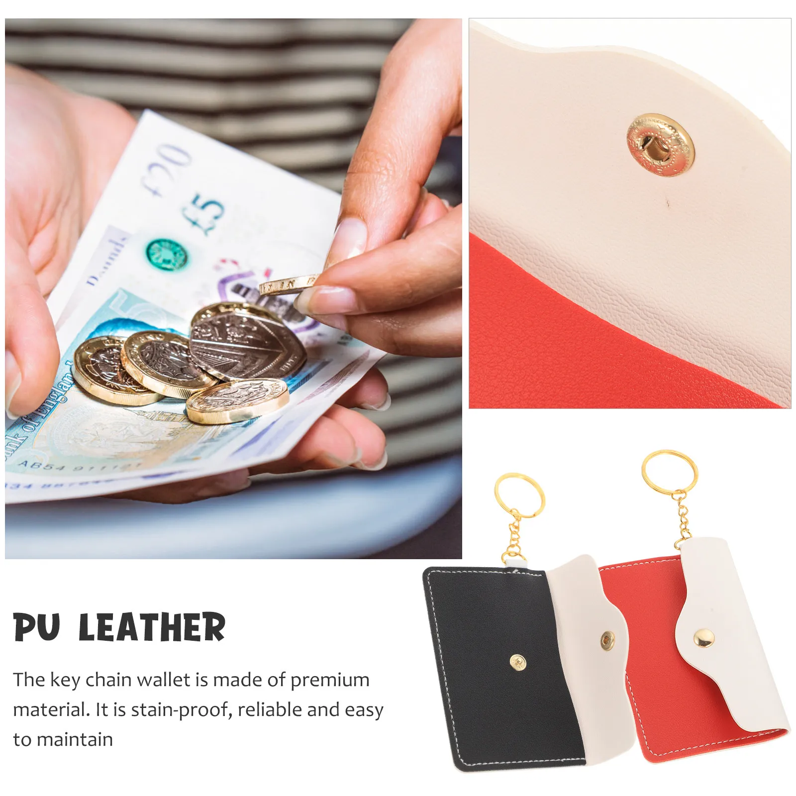 2Pcs Premium Key Ring Wallet for Cards Coins Cash Id Credit Driver License Small Portable Multi-Function Card Holder
2Pcs Premium Key Ring Wallet for Cards Coins Cash Id Credit Driver License Small Portable Multi-Function Card Holder