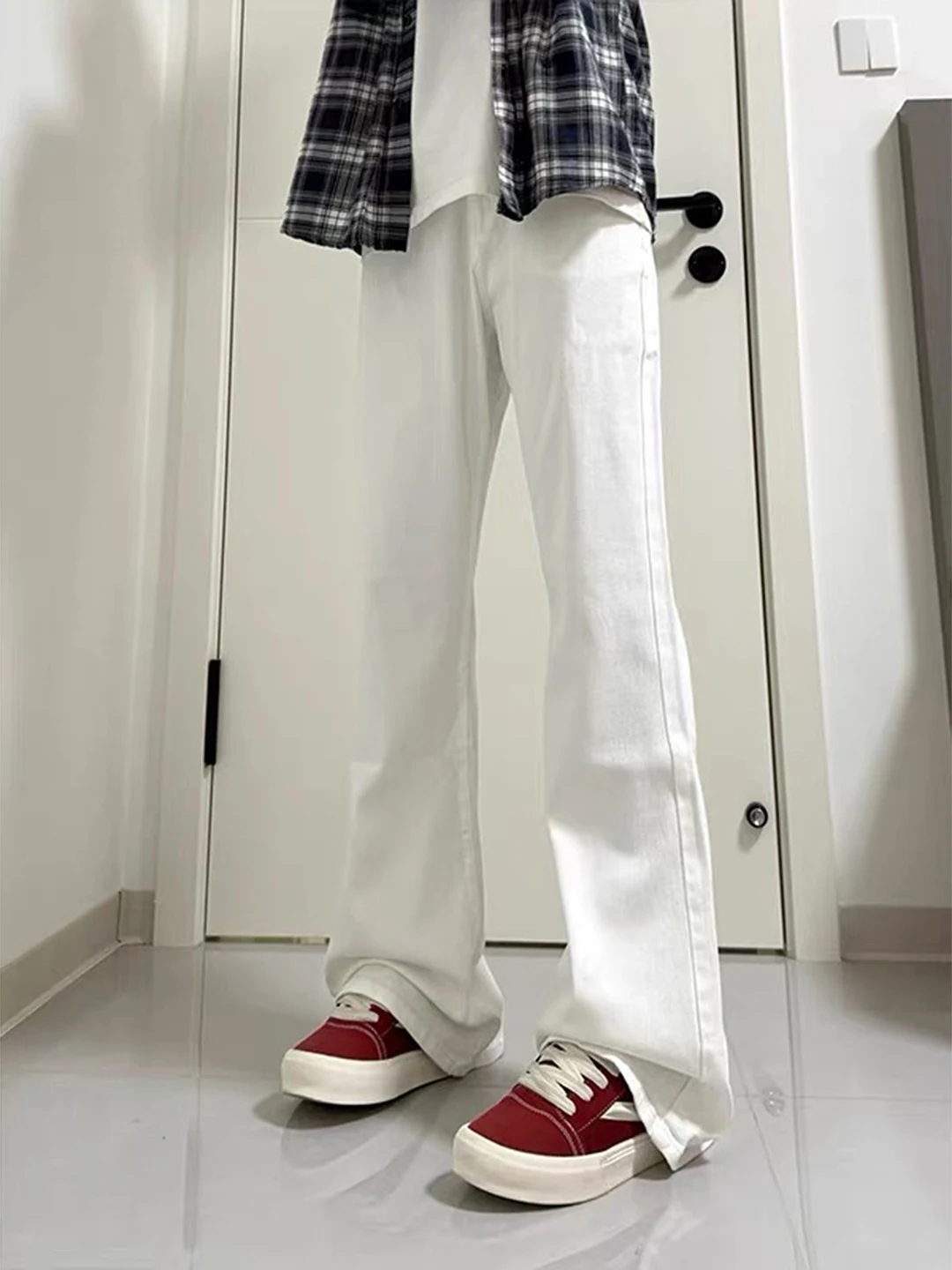 Cleanfit White Straight Leg Jeans Men's Sle Spring High Street Slim Fit Tapered Bootcut Pants Casual Youthful Trend
Cleanfit White Straight Leg Jeans Men's Sle Spring High Street Slim Fit Tapered Bootcut Pants Casual Youthful Trend