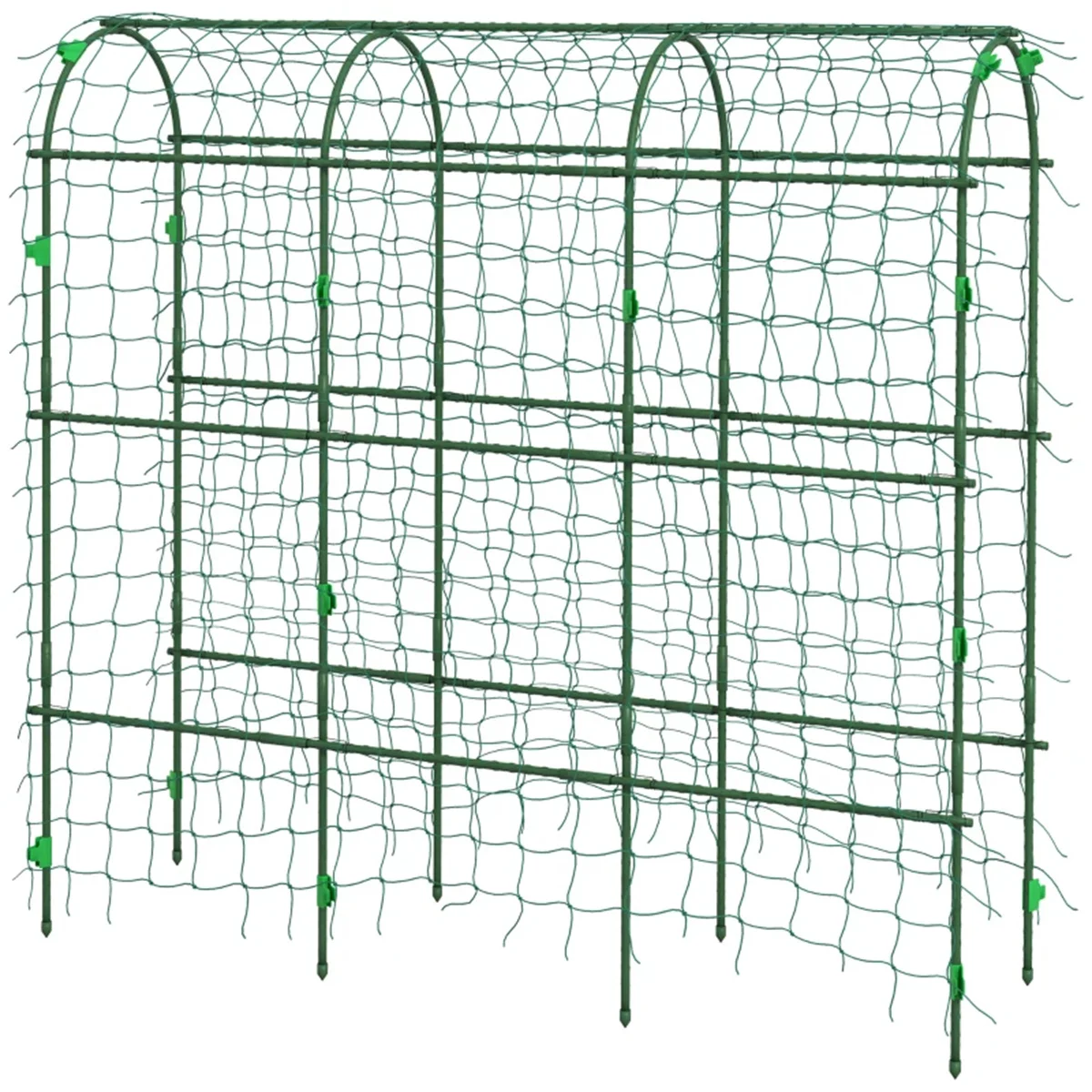 17" X 72" X 72" Outdoor Metal Garden Trellis with Climbing Net
17" X 72" X 72" Outdoor Metal Garden Trellis with Climbing Net