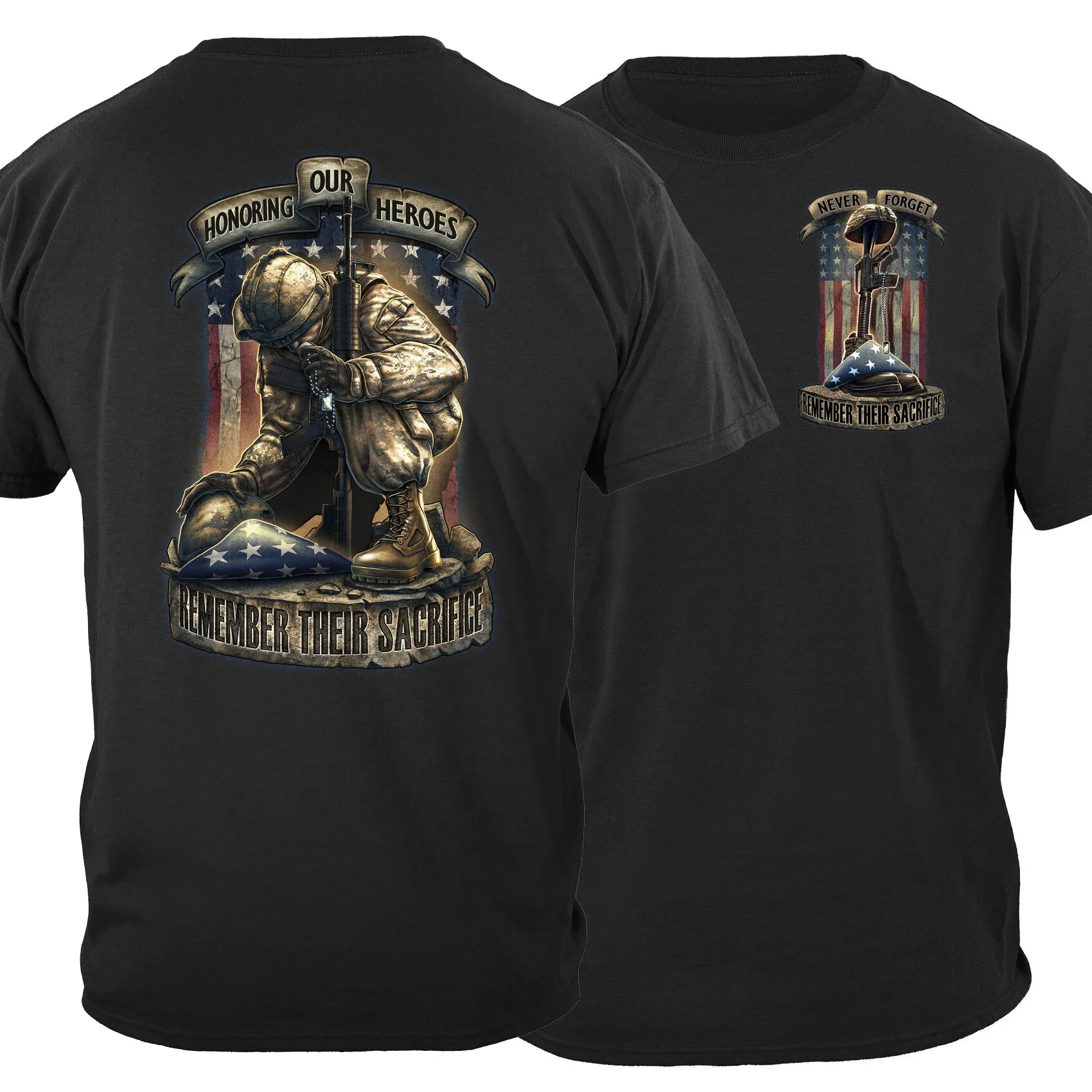 USA Military Honor Our Heroes USA Flag Soldier T-Shirt 100% Cotton O-Neck Summer Short Sleeve Casual Mens T-shirt Size S-3XL
USA Military Honor Our Heroes USA Flag Soldier T-Shirt 100% Cotton O-Neck Summer Short Sleeve Casual Mens T-shirt Size S-3XL