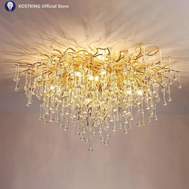 Nordic Luxury Gold Chandeliers for Living Room K9 Crystal Chandelier Fixture LED Lighting Decor for Bedroom Cloth Shop
Nordic Luxury Gold Chandeliers for Living Room K9 Crystal Chandelier Fixture LED Lighting Decor for Bedroom Cloth Shop