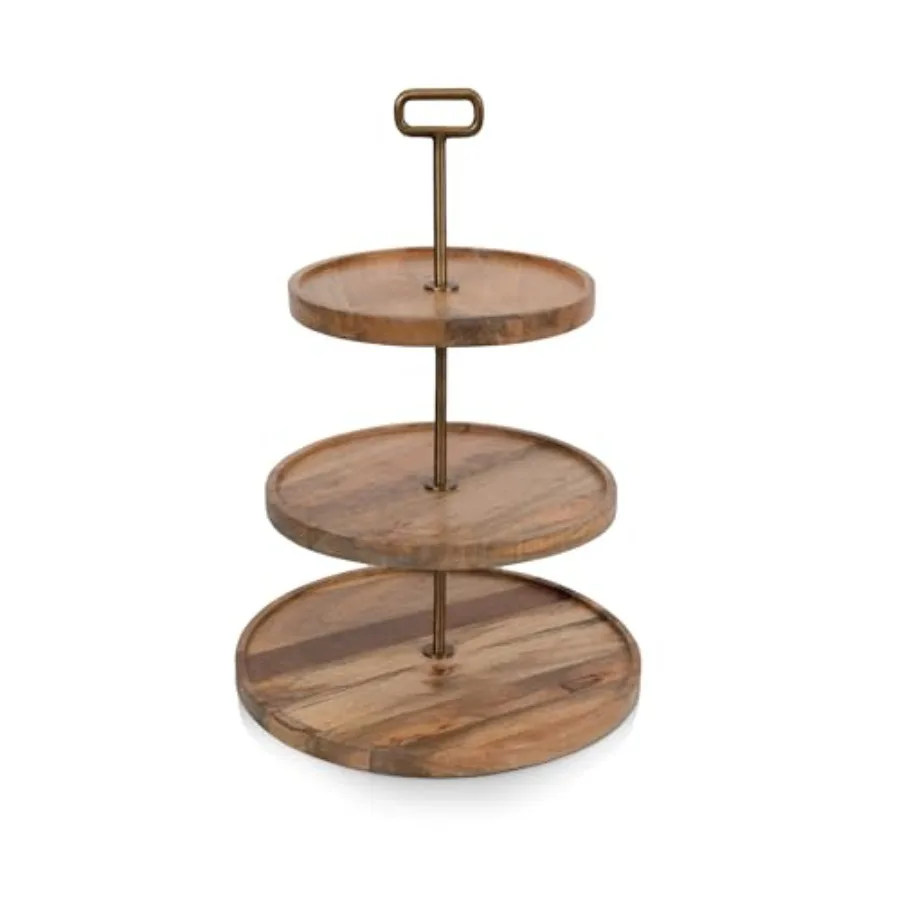 Tapas 3-Tiered Serving Tray, Caribbean Walnut Cupcake Stand, Wooden Cheese Board, (Mango Wood)
Tapas 3-Tiered Serving Tray, Caribbean Walnut Cupcake Stand, Wooden Cheese Board, (Mango Wood)